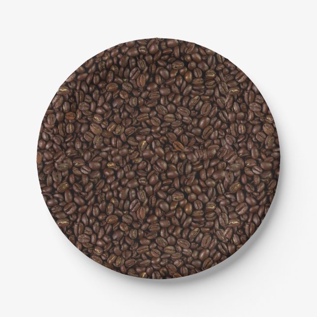 Kaffeebohnen Pappteller (Vorderseite)