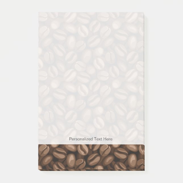 Kaffeebohnen Post-it Klebezettel (Vorderseite)