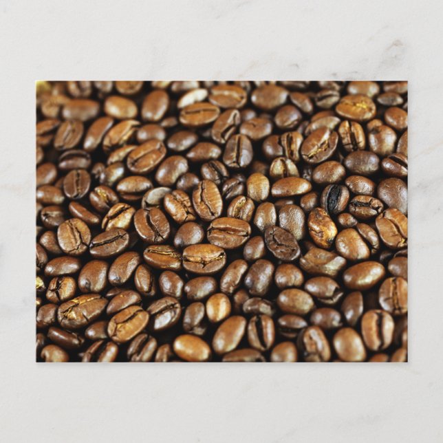 Kaffeebohnen Postkarte (Vorderseite)