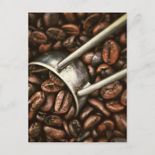 Kaffeebohnen Postkarte