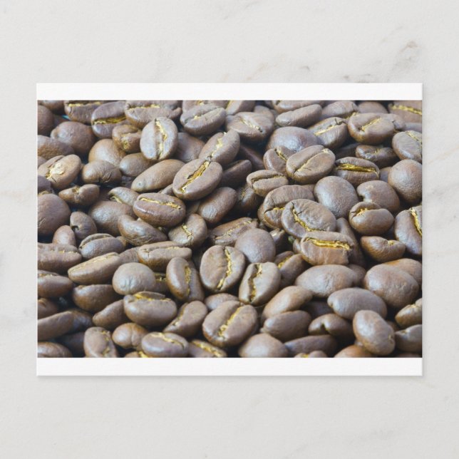 Kaffeebohnen Postkarte (Vorderseite)