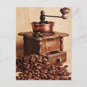 Kaffeebohnen Postkarte