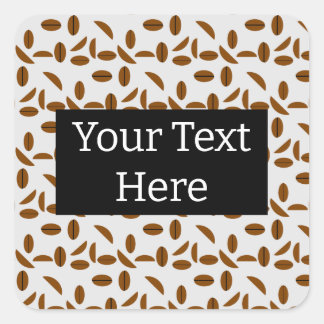 Kaffeebohnen Quadratischer Aufkleber