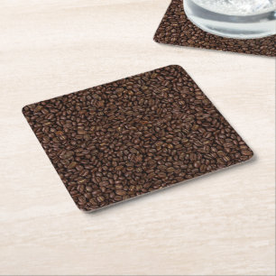 Kaffeebohnen Rechteckiger Pappuntersetzer