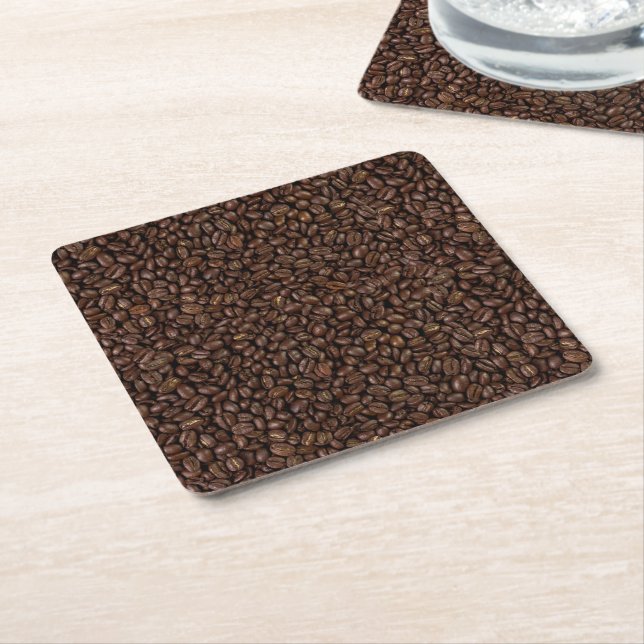 Kaffeebohnen Rechteckiger Pappuntersetzer (angewinkelt)