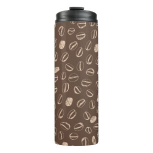 Kaffeebohnen Restaurant handgezücktes Cartoon Doo Thermosbecher