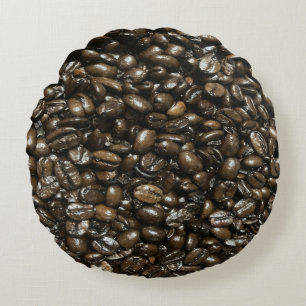 Kaffeebohnen Rundes Kissen