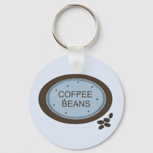 Kaffeebohnen-Schild Schlüsselanhänger