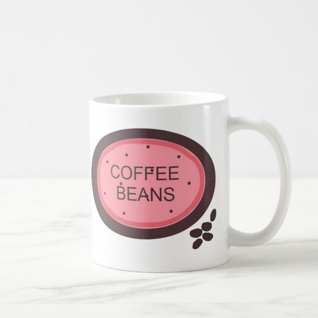 Kaffeebohnen Schild Tasse (Rechts)