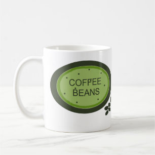 Kaffeebohnen Schild Tasse