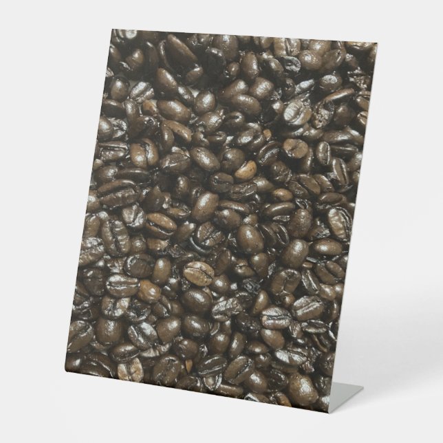Kaffeebohnen Sockelschild (Vorderseite)