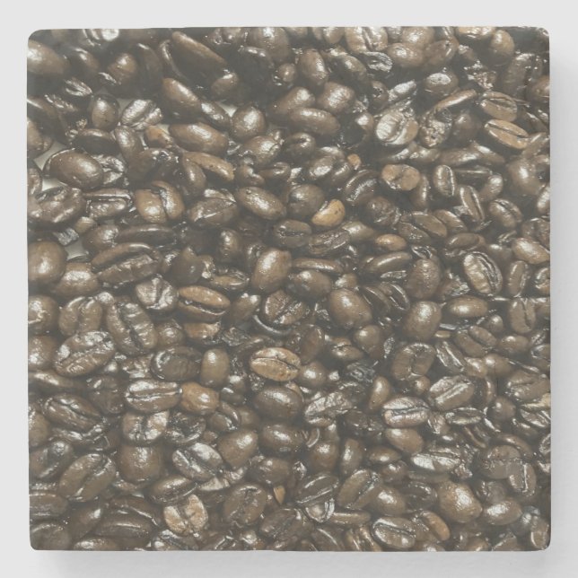 Kaffeebohnen Steinuntersetzer (Vorderseite)