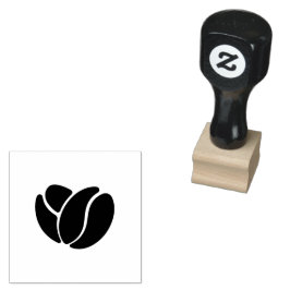 Kaffeebohnen-Stempel Bold Icon Gummistempel