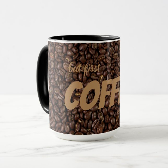 Kaffeebohnen Tasse (Vorderseite Links)