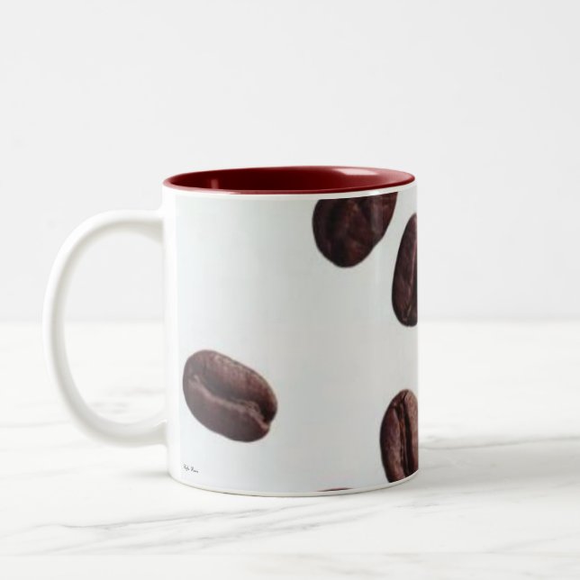 Kaffeebohnen - Tasse- Zweifarbige Tasse (Links)