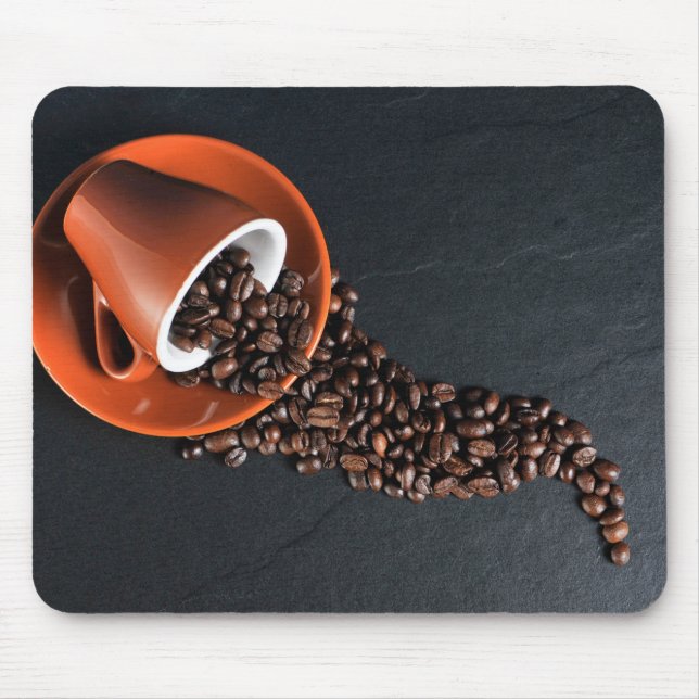 Kaffeebohnen u. Tasse Mousepad (Vorne)