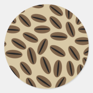 Kaffeebohnen-Umschlag Aufkleber-Aufkleber Runder Aufkleber
