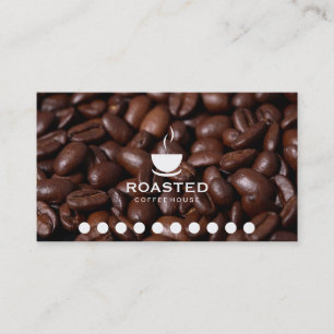 Kaffeebohnen (Variante mit Lochkarte) Treuekarte