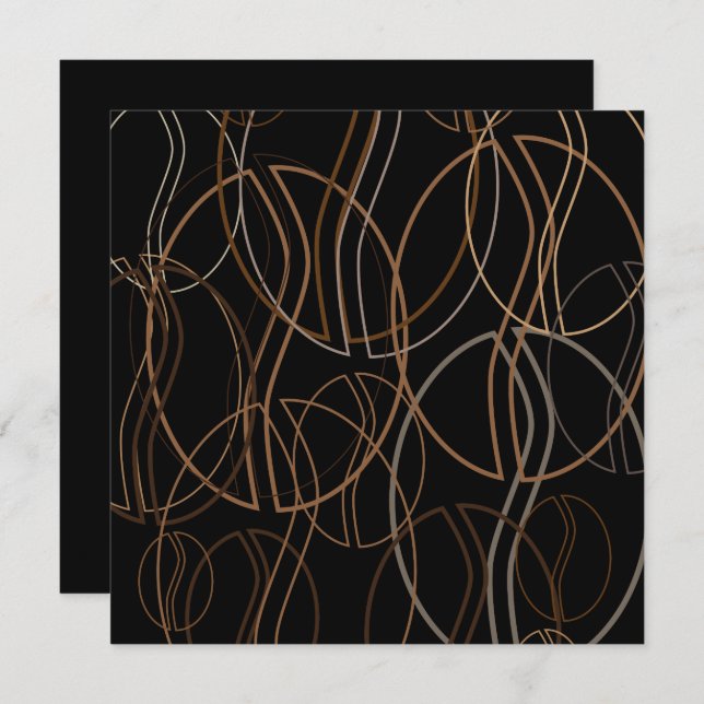 Kaffeebohnen-Weichheit Einladung (Vorne/Hinten)