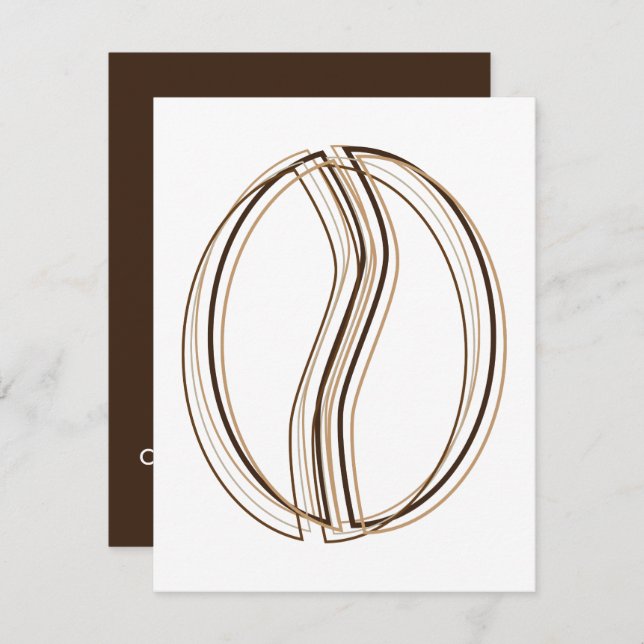 Kaffeebohnen-Weichheit Einladung (Vorne/Hinten)