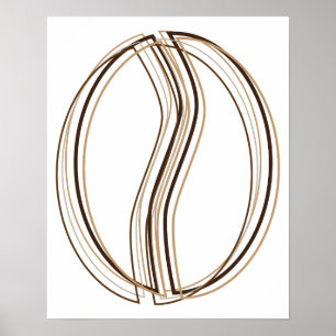 Kaffeebohnen-Weichheit Poster