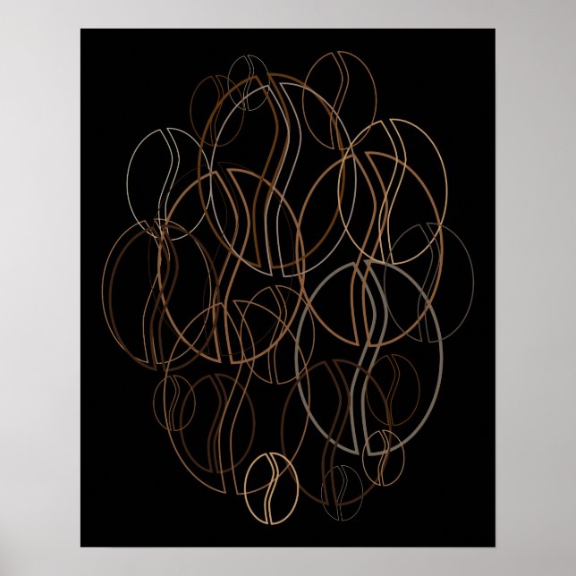 Kaffeebohnen-Weichheit Poster (Vorne)