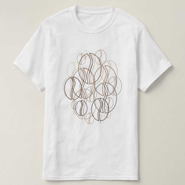 Kaffeebohnen-Weichheit T-Shirt (Design vorne)
