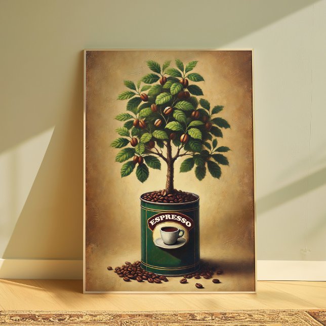 Kaffeebohnenbaum-Plakat | Espresso-Liebhaber-Wandk Poster (Von Creator hochgeladen)