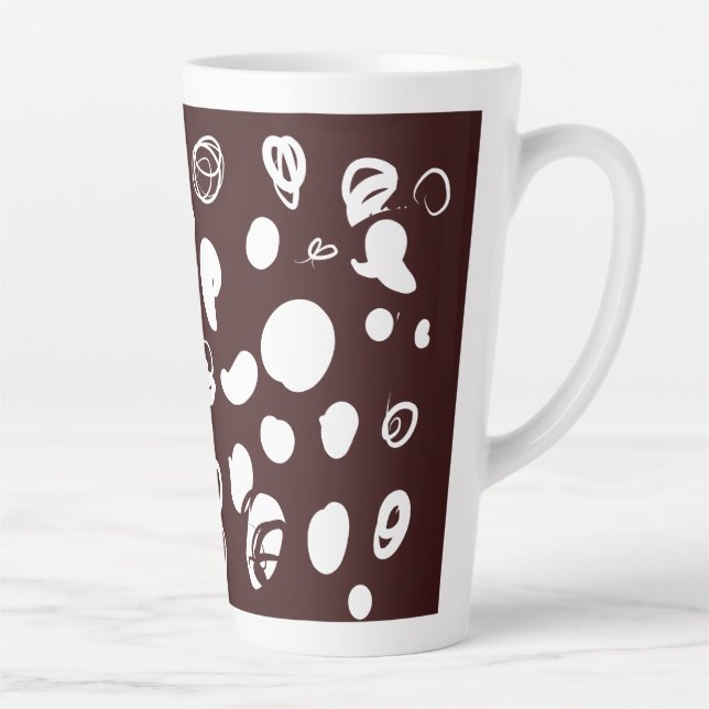 Kaffeebohnendesign Latte Tasse (Rechts)