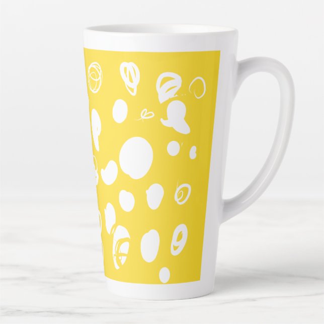Kaffeebohnendesign Latte Tasse (Rechts)