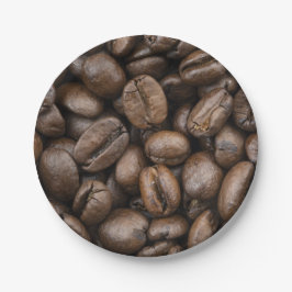 Kaffeebohnenmuster Pappteller