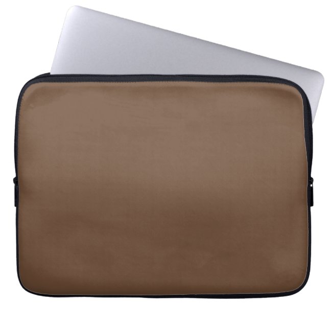 Kaffeebräse Farbe Solid Laptopschutzhülle (Vorderseite)