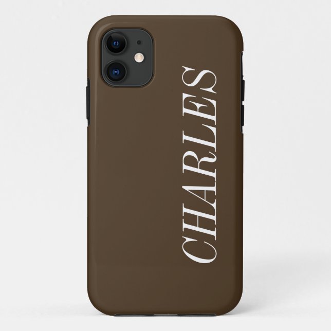 Kaffeebräse Farbe Solid | Minimalistischer Name Case-Mate iPhone Hülle (Rückseite)