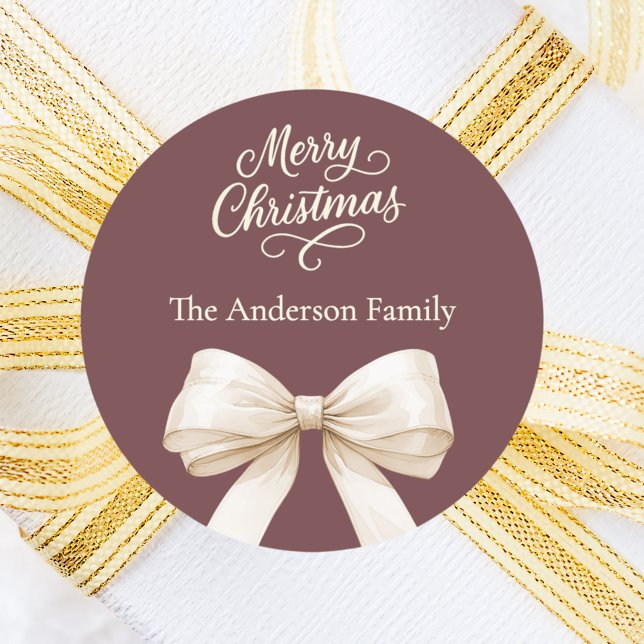 Kaffeebräse Weihnachten Runder Aufkleber (Von Creator hochgeladen)