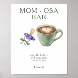 Kaffeebrühen-Baby-Shower-Momosa-Bar Poster