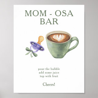 Kaffeebrühen-Baby-Shower-Momosa-Bar Poster