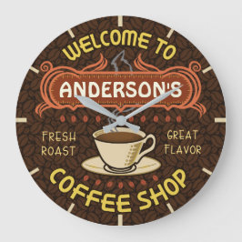 Kaffeebuchbohnen Kaffeehaus | Name hinzufügen Uhr