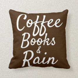 Kaffeebücher & Regen Trendziffer umkehrbar Kissen