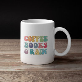 Kaffeebücher und Regen Kaffeetasse