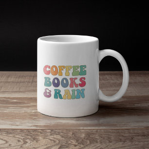 Kaffeebücher und Regen Kaffeetasse