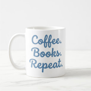 Kaffeebücher Wiederholen Lustige Buchliebhaber-Tas Kaffeetasse