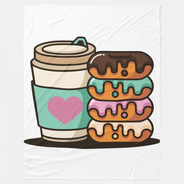 Kaffeebunddecke Fleecedecke (Vorderseite)