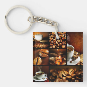 Kaffeecollage 2 schlüsselanhänger