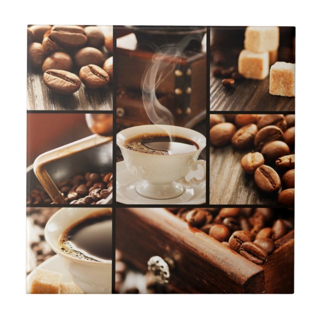 Kaffeecollage Fliese (Vorderseite)