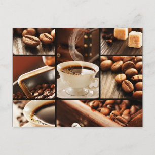Kaffeecollage Postkarte
