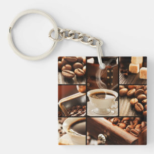 Kaffeecollage Schlüsselanhänger