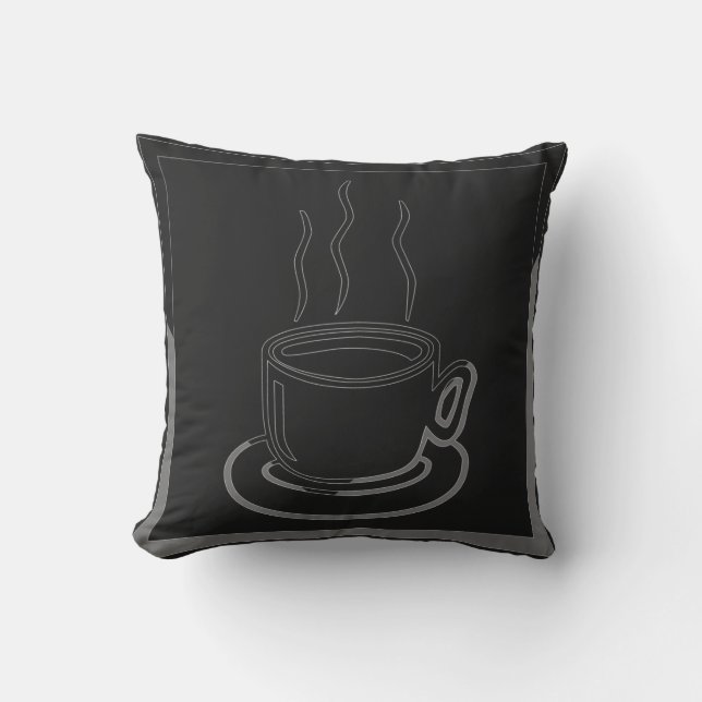 Kaffeecup Art Design Kissen (Vorderseite)