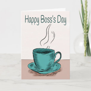Kaffeecup-Illustration für den Boss's Day Karte