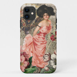 Kaffeedame viktorianische Frau Rosa reiches Gewand Case-Mate iPhone Hülle