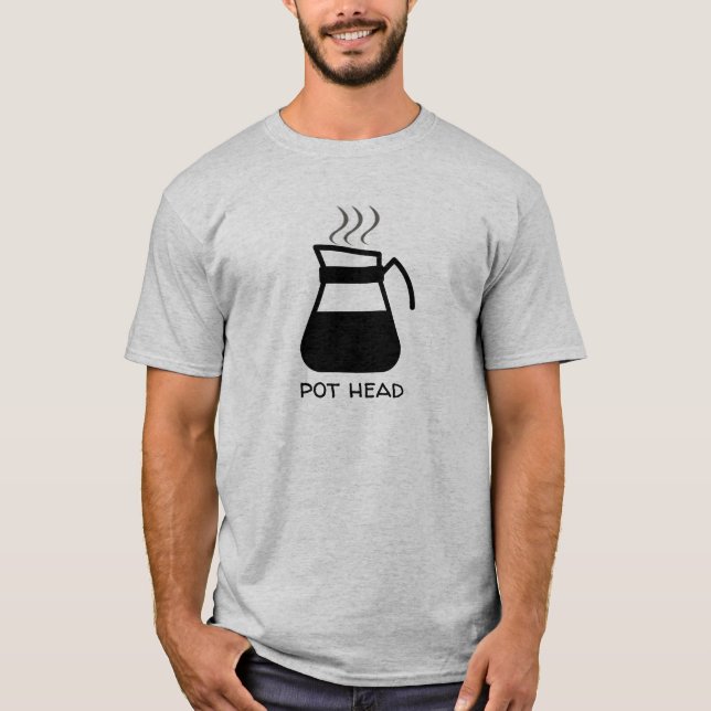 Kaffeedaten "Pot Head" lustig (für leichte T-Shirt (Vorderseite)